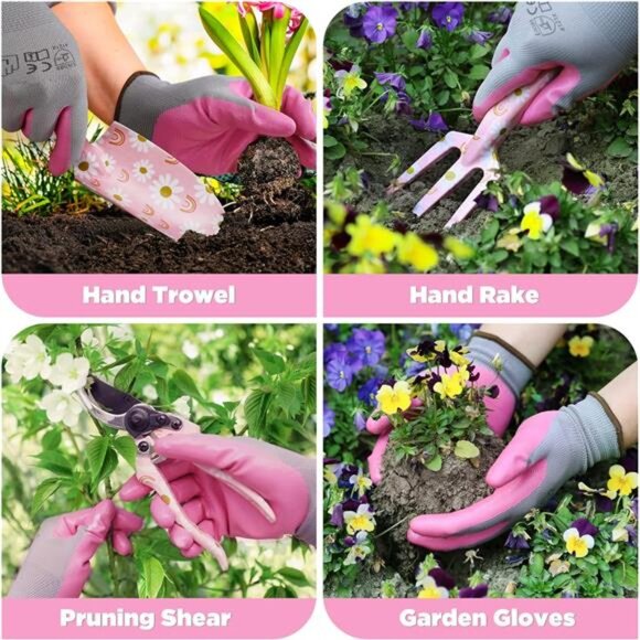 Aluminum Garden Tool Set,4PCS Heavy Duty Gardening Tools with Box Include Trowel - Picture 3 of 7
